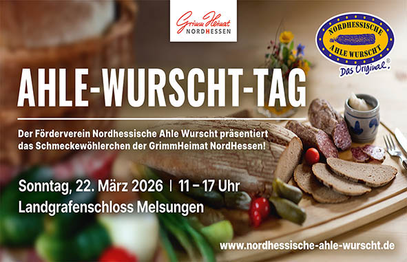 Dekoratives Bild Ahle-Wurscht-Tag | Holzbrett mit Ahler Wurscht, Brot und Gurken